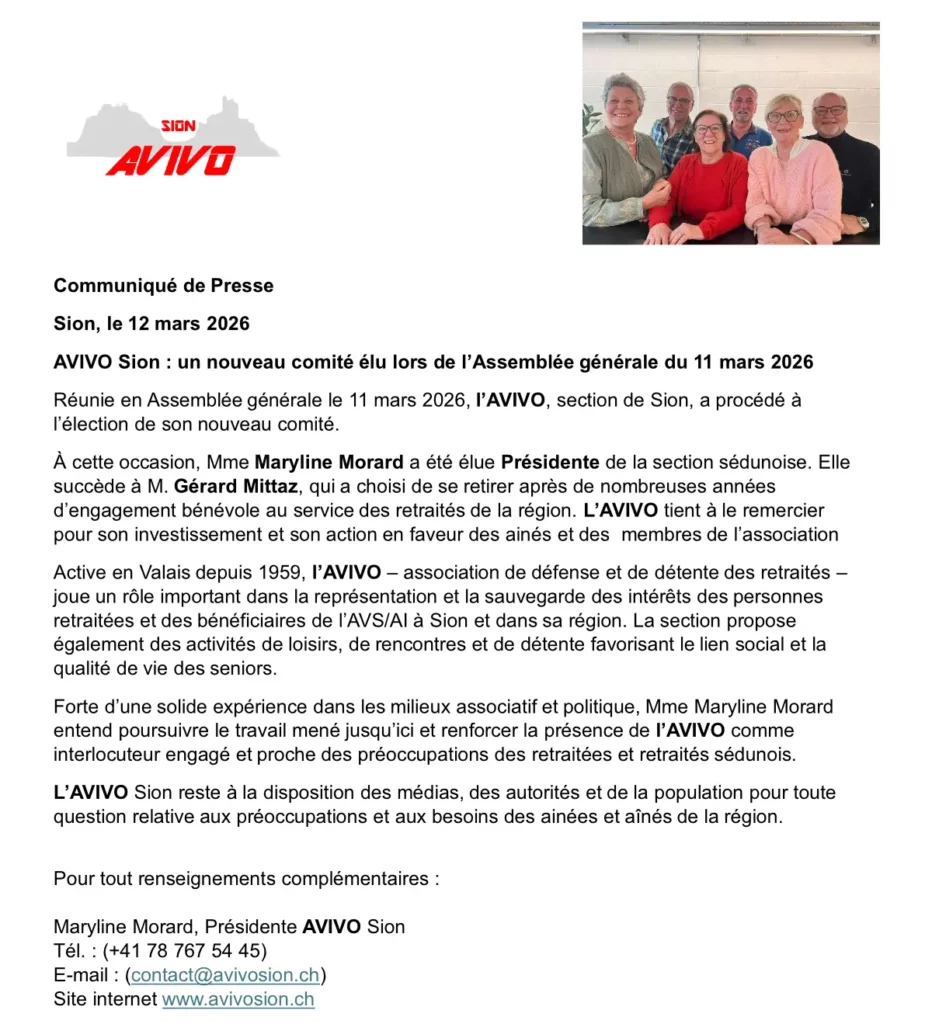 communiqué de presse avec photo