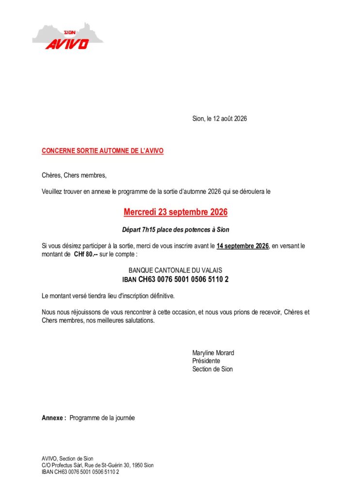 lettre accompagnement sortie automne